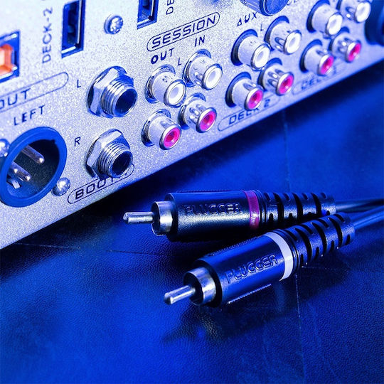Καλωδιο 2x Jack 6.35 Μανδυλα Μονο 2 Rca Μανδυλα 6μ