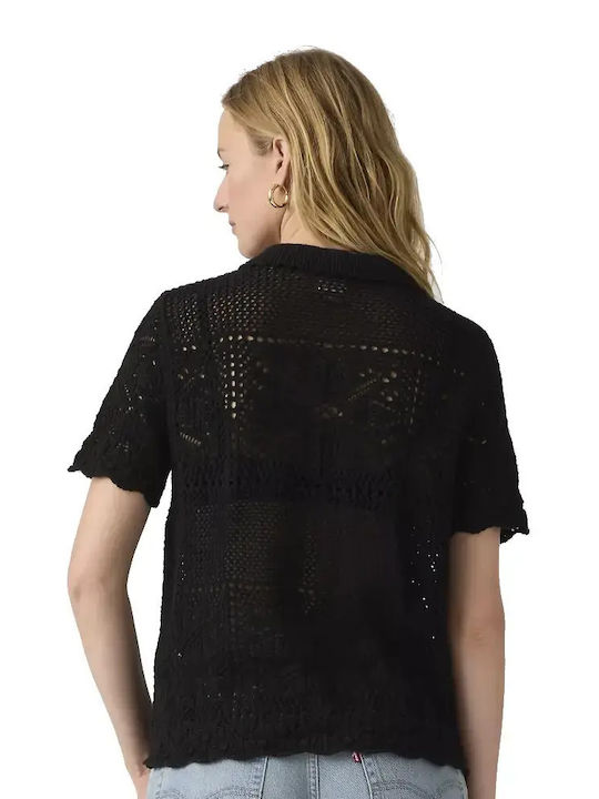 Cardigan Scurt Pentru Femei Tricotat Cu Nasturi Anthracite