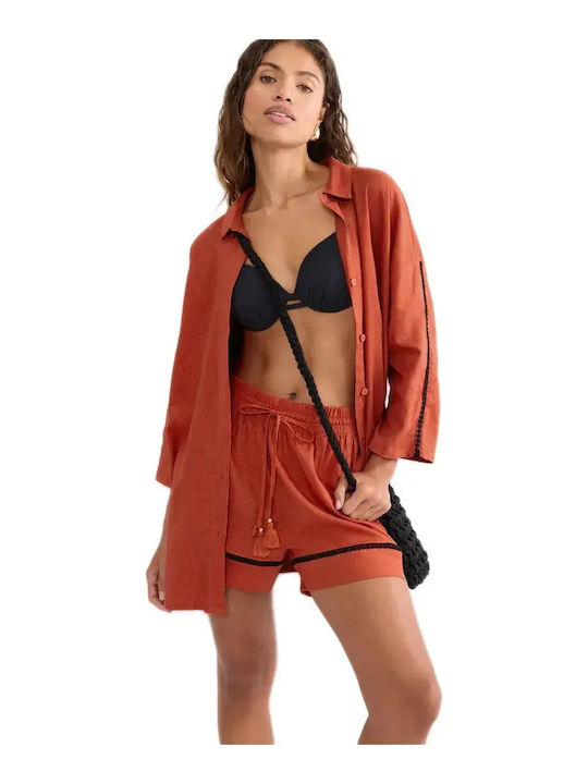 Triumph Καλοκαιρινό Γυναικείο Σορτς Πιτζάμας Haute Orange