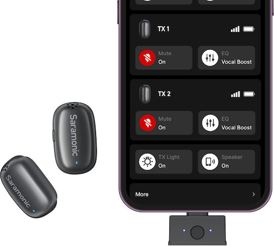 Saramonic AIR SE-02 Ασύρματο Πυκνωτικό Μικρόφωνο Clip On Δημοσιογραφικό