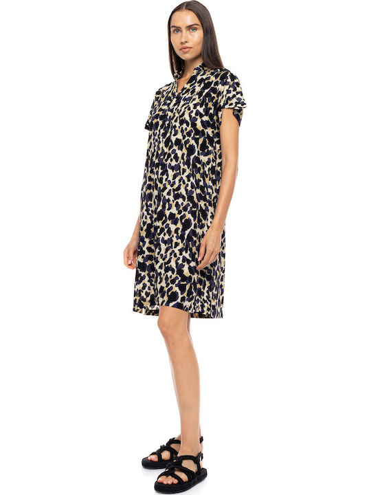 Pink Label Φόρεμα Παραλίας Yellow Leopard