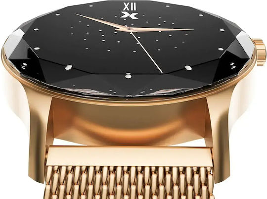 MaxCom MaxCom Stainless Steel 44mm Waterproof Smartwatch with Heart Rate Monitor Gold