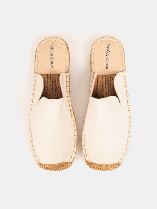 Mules With Heel In Beige Colour