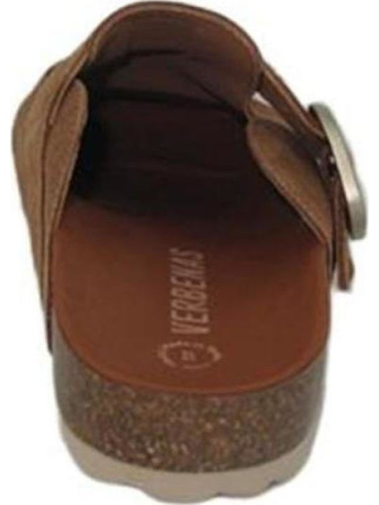 Damen Hausschuhe Braun Wildleder