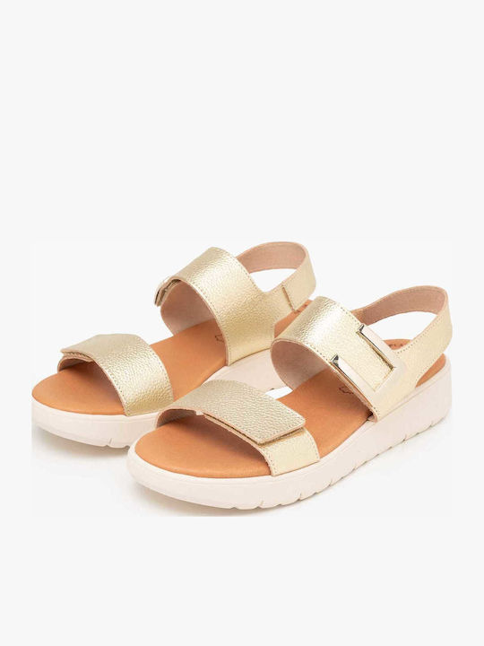 Sommer Damenplattformen Gold