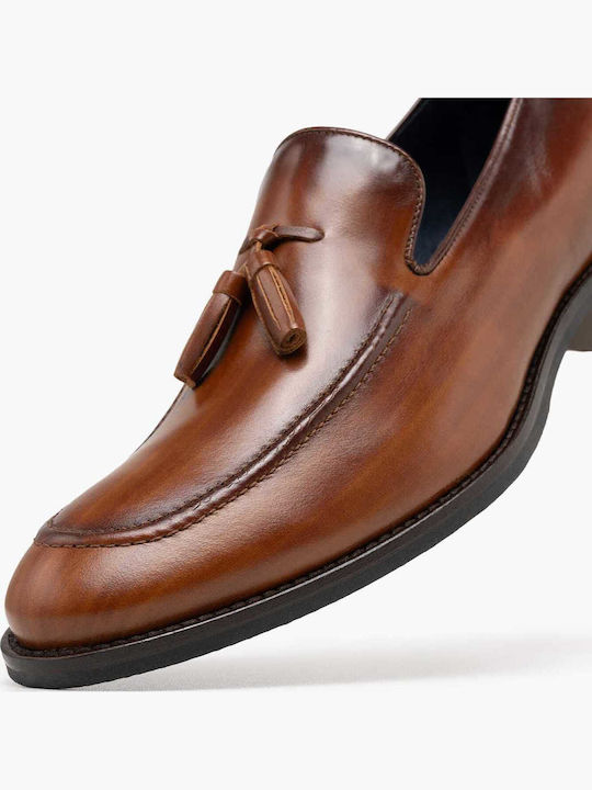Δερμάτινα Ανδρικά Loafers σε Ταμπά Χρώμα