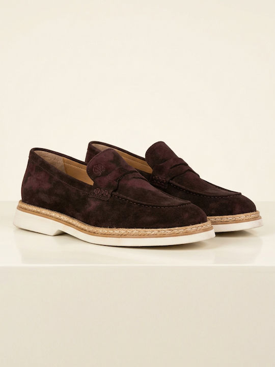 Suede Ανδρικά Loafers σε Καφέ Χρώμα