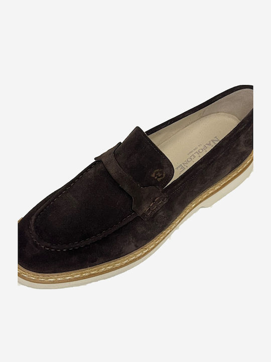 Suede Ανδρικά Loafers σε Καφέ Χρώμα