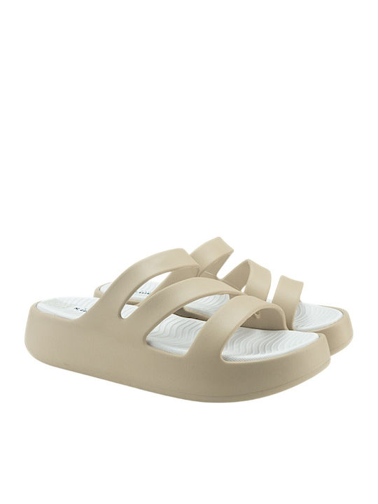 Flip Flops in Beige Colour