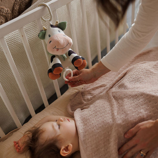 Babyono Hanging Toy for Cot and Stroller with Music Cow Bingo for Newborns