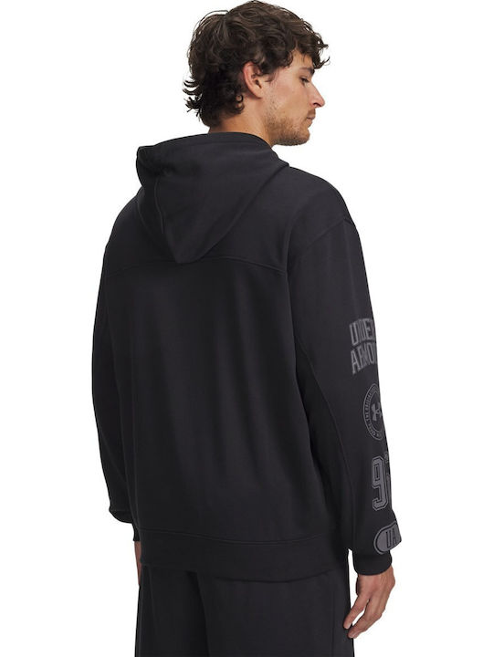 Under Armour Ua Rival Ζακέτα Μαύρη με Κουκούλα