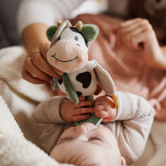 Babyono Κρεμαστό Παιχνίδι Κούνιας και Καροτσιού με Μασητικό Αγελάδα Bingo για Νεογέννητα