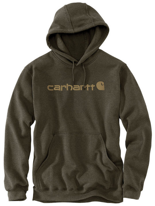 Carhartt Мъжки Суитшърти Burnished Logs Heather с Качулка