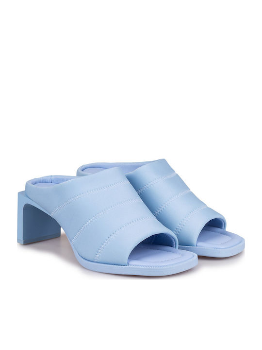Tommy Hilfiger Mules With Heel In Light Blue Colour