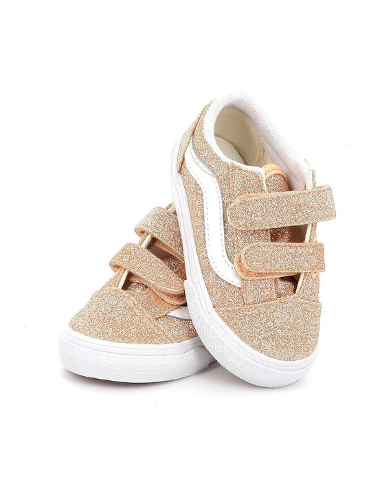 Old Skool V Παιδικά Sneakers με Σκρατς Χρυσά