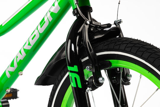 Karbon 16" Kinderfahrrad BMX mit Aluminiumrahmen 2026 Grün