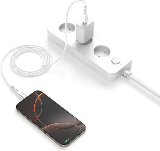 4Smarts USB 2.0 Cable USB-C male - USB-C 60W PD Λευκό 1.5m 541452
