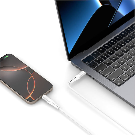 4Smarts USB 2.0 Cable USB-C male - USB-C 60W PD Λευκό 1.5m 541452