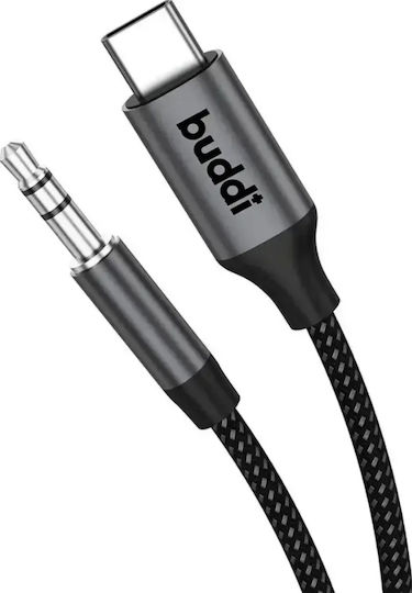 Buddi Flex USB 2.0 Cable USB-C Male - 3.5mm Black 3m