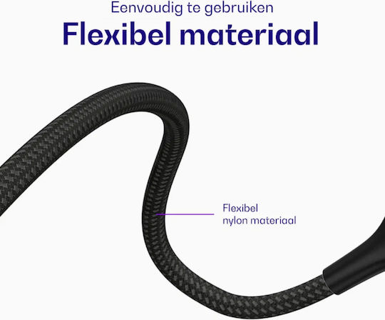 Buddi Flex USB 2.0 Cable USB-C Male - 3.5mm Black 3m