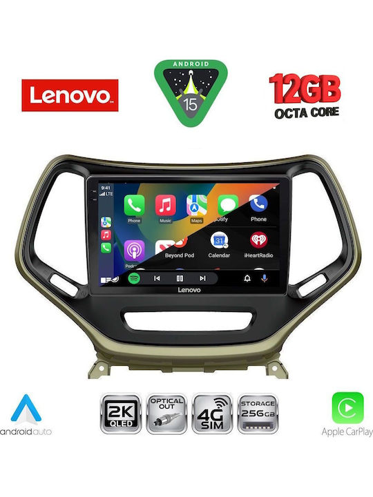 Lenovo Car Audio System for Jeep Cherokee 2014 Bluetooth USB WiFi GPS Apple CarPlay Android Auto with 10" Touch Screen