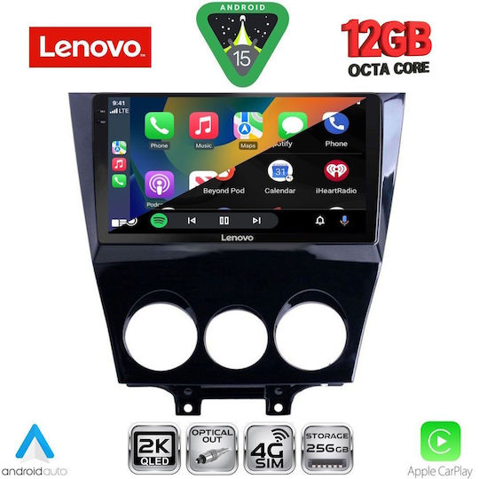 Lenovo Car Audio System for Mazda RX-8 2008-2014 Bluetooth USB WiFi GPS Apple CarPlay Android Auto with 9" Touch Screen