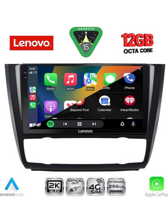 Lenovo Car Audio System for BMW Series 1 2004-2013 with Clima Bluetooth USB WiFi GPS Apple CarPlay Android Auto with 9" Touch Screen
