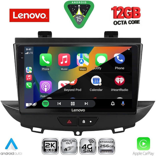 Lenovo Ηχοσύστημα Αυτοκινήτου για Opel Crossland / Grandland 2017 (Bluetooth/USB/WiFi/GPS/Apple-Carplay/Android-Auto) με Οθόνη Αφής 9"