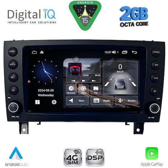 Digital IQ Ηχοσύστημα Αυτοκινήτου για Mercedes-Benz SLK 2004-2010 (Bluetooth/USB/WiFi/GPS/Apple-Carplay/Android-Auto)