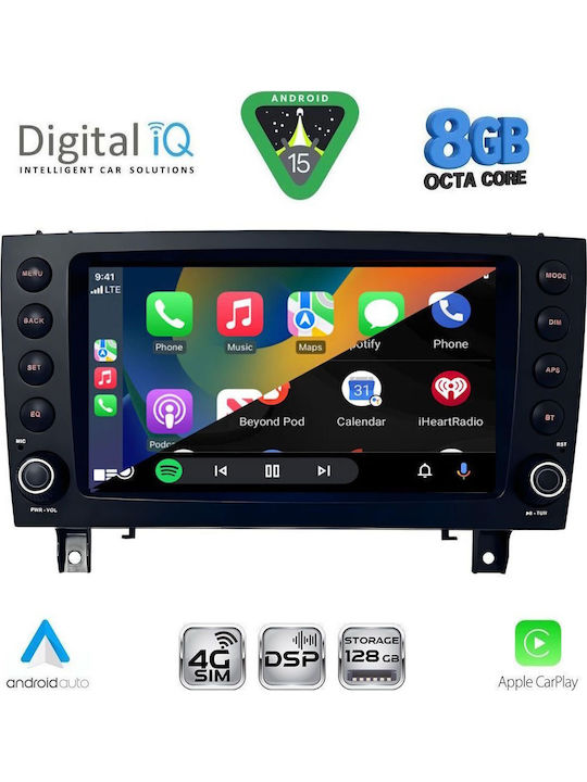 Digital IQ Auto-Audiosystem Für Mercedes-Benz SLK 2004-2010 Bluetooth USB Eingebautes Wi-Fi GPS Apple CarPlay Android Auto