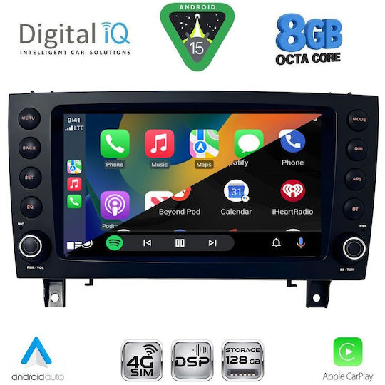 Digital IQ Ηχοσύστημα Αυτοκινήτου για Mercedes-Benz SLK 2004-2010 (Bluetooth/USB/WiFi/GPS/Apple-Carplay/Android-Auto)