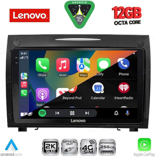 Lenovo Car Audio System for Mercedes-Benz SLK 2004-2010 Bluetooth USB WiFi GPS Apple CarPlay Android Auto with 9" Touch Screen