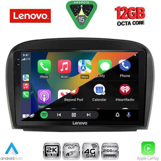 Lenovo Ηχοσύστημα Αυτοκινήτου για Mercedes-Benz SL 2006-2012 (Bluetooth/USB/WiFi/GPS/Apple-Carplay/Android-Auto) με Οθόνη Αφής 9"