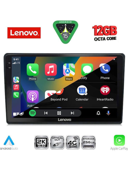 Lenovo Car Audio System for Citroen C4 / DS4 2018 (Bluetooth/USB/WiFi/GPS/Apple CarPlay/Android Auto) with 10" Touch Screen