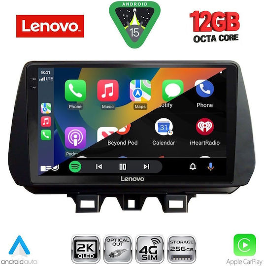 Lenovo Car Audio System for Hyundai Tucson 2019-2023 Bluetooth USB WiFi GPS Apple CarPlay Android Auto with 9" Touch Screen