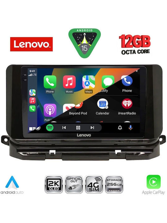 Lenovo Car Audio System for Skoda Octavia 2021 with Clima (Bluetooth/USB/WiFi/GPS/Apple CarPlay/Android Auto) with 10" Touch Screen