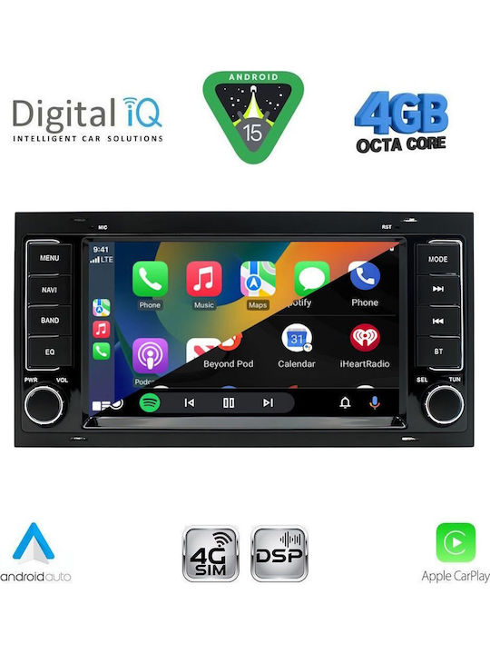 Digital IQ Car Audio System for Volkswagen Touareg 2003-2011 Bluetooth USB WiFi GPS Apple CarPlay Android Auto