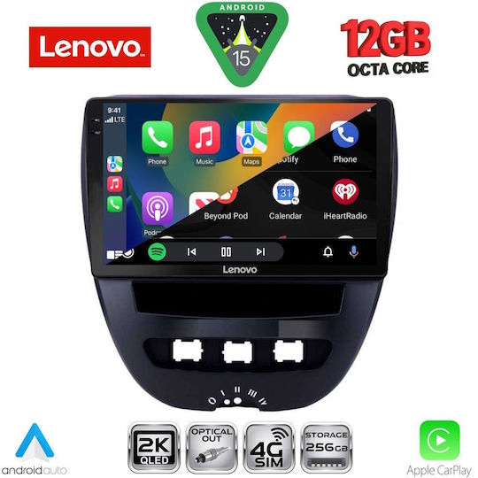 Lenovo Car Audio System for Toyota Aygo 2005-2014 Bluetooth USB WiFi GPS Apple CarPlay Android Auto with 10" Touch Screen