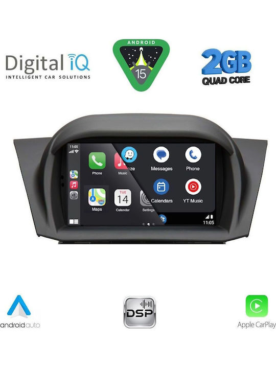 Digital IQ Car Audio System for Ford Fiesta 2008-2017 (Bluetooth/USB/WiFi/GPS/Apple CarPlay/Android Auto) with 7" Touch Screen