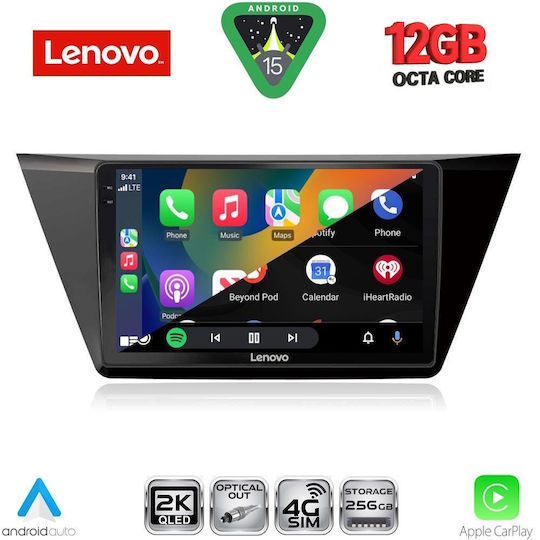 Lenovo Car Audio System for Volkswagen Touran 2016 Bluetooth USB WiFi GPS Apple CarPlay Android Auto with 10" Touch Screen