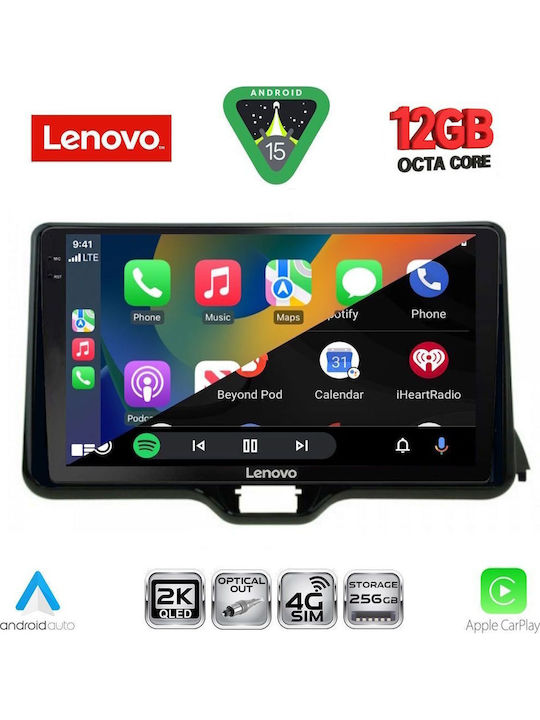 Lenovo Car Audio System for Toyota Yaris Mazda 2 2023-2026 Bluetooth USB Wi-Fi GPS Apple CarPlay Android Auto with 10 Inch Touch Screen LENOVO SSZ 12738 CPA