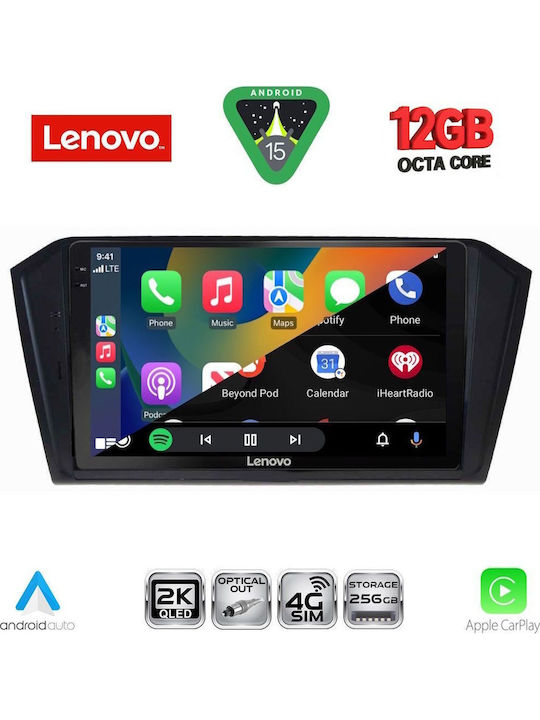 Lenovo Car Audio System for Volkswagen Passat 2016-2023 with Clima Bluetooth USB WiFi GPS Apple CarPlay Android Auto with 10" Touch Screen