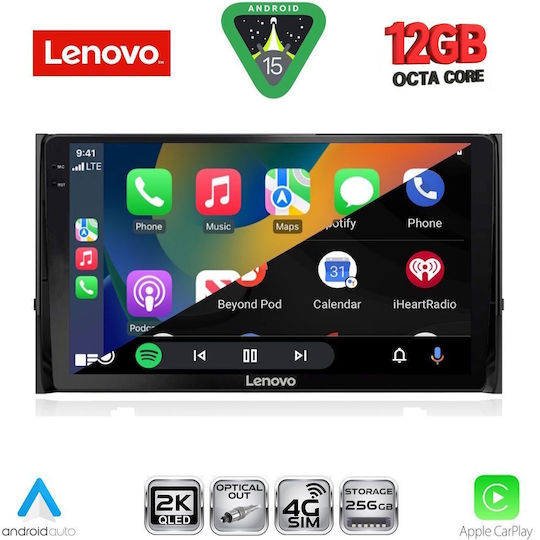 Lenovo Car Audio System for Skoda Karoq / Kodiaq 2016 with Clima (Bluetooth/USB/WiFi/GPS/Apple CarPlay/Android Auto) with 10" Touch Screen