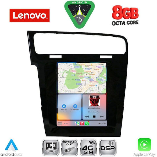 Lenovo Car Audio System for Volkswagen Golf 2013-2021 Bluetooth USB WiFi GPS Apple CarPlay Android Auto