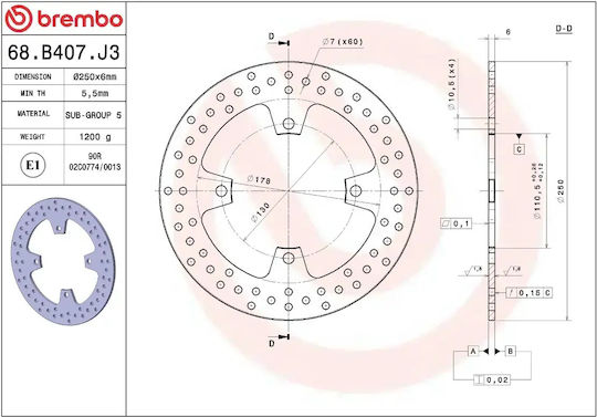 Brembo Brembo Motorrad Bremsscheibe