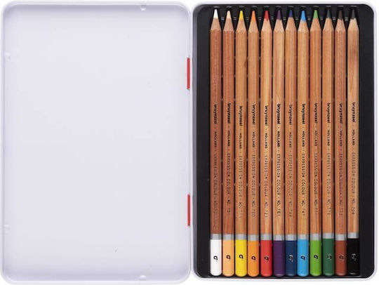 Coloured Pencil 12pcs Metal Case Bruynzeel