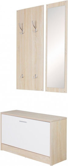 Hallway Furniture with Shoe Rack 80x27x175cm