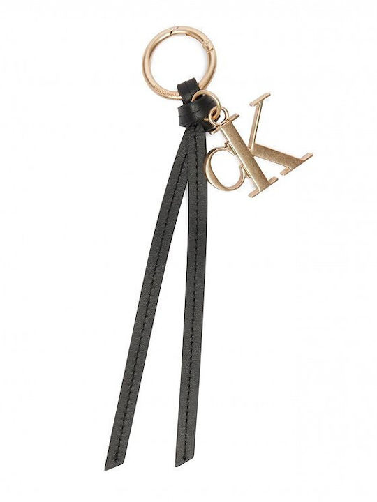 Calvin Klein Keychain Ck Tassle Bag Charm Lv04f1188g Black Gold Black