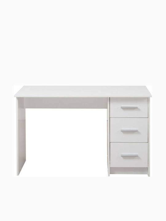 Γραφείο Leo Ξύλινο Λευκό 121x50x74.5εκ.