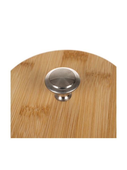 Set 4 Bucăți Vaze pentru Cafea / Zahăr / Paste / Cereale cu Capac Metalic Negru 11x11x17cm 4 Bucăți